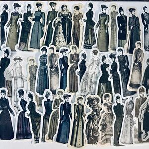 50 Women's Fashion Throughout the Years Stickers, NWT, No Repeats